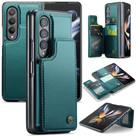 For Samsung Galaxy Z Fold4 5G CaseMe C22 PC+TPU Business Style RFID Anti-theft Leather Phone Case(Blue Green) - Galaxy Z Fold4 5G Cases by CaseMe | Online Shopping UK | buy2fix