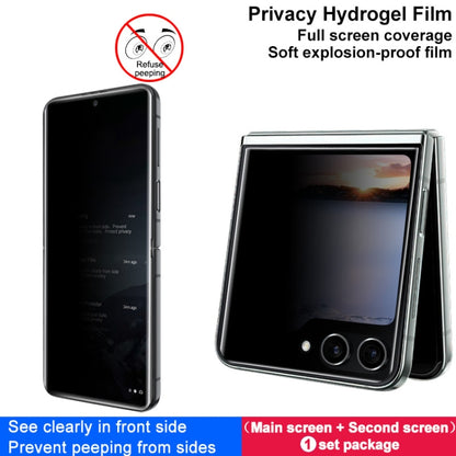 For Samsung Galaxy Z Flip5 5G 1 Sets imak Anti-spy Curved Full Screen Hydrogel Film (Outer Screen + Inner Screen) - Galaxy Tempered Glass by imak | Online Shopping UK | buy2fix