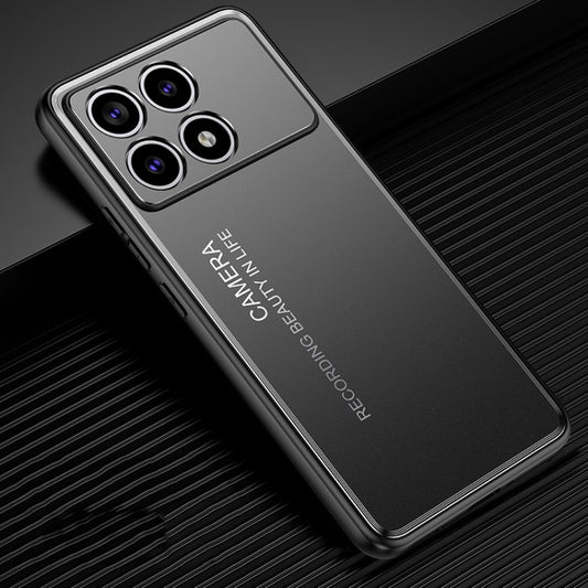 For Xiaomi Redmi K70 Pro Frosted Metal Phone Case(Black) - K70 Pro Cases by buy2fix | Online Shopping UK | buy2fix