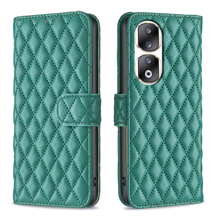 For Honor 90 Pro Diamond Lattice Wallet Flip Leather Phone Case(Green) - Honor Cases by buy2fix | Online Shopping UK | buy2fix