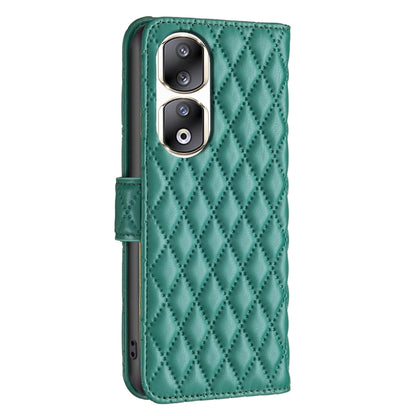 For Honor 90 Pro Diamond Lattice Wallet Flip Leather Phone Case(Green) - Honor Cases by buy2fix | Online Shopping UK | buy2fix