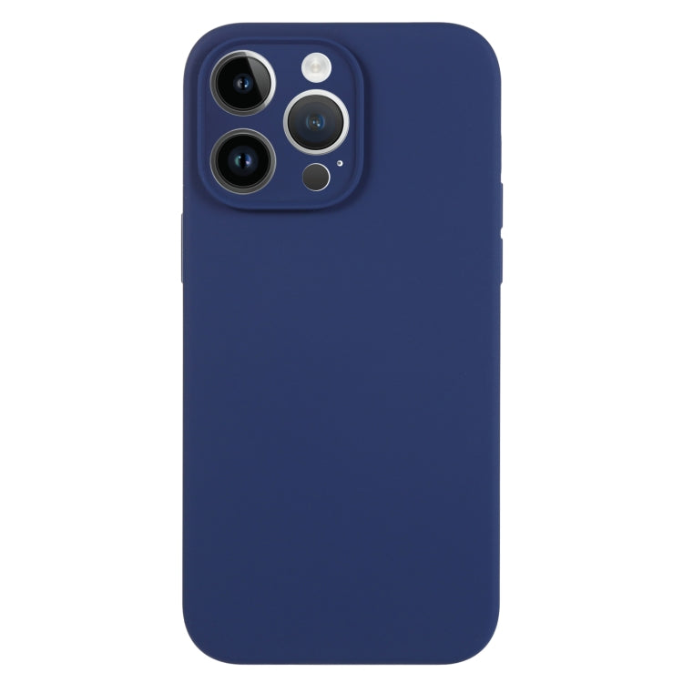 For iPhone 14 Pro Pure Color Liquid Silicone Fine Pore Phone Case(Royal Blue) - iPhone 14 Pro Cases by buy2fix | Online Shopping UK | buy2fix
