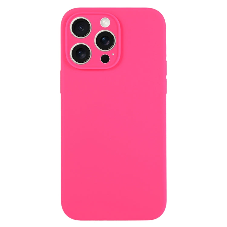 For iPhone 16 Pro Pure Color Liquid Silicone Fine Pore Phone Case(Fresh Pink) - iPhone 16 Pro Cases by buy2fix | Online Shopping UK | buy2fix