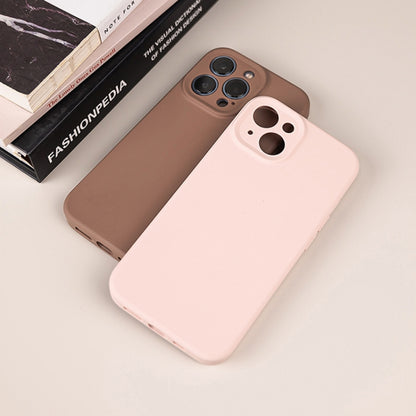 For iPhone 14 Pro Pure Color Liquid Silicone Fine Pore Phone Case(Antique White) - iPhone 14 Pro Cases by buy2fix | Online Shopping UK | buy2fix