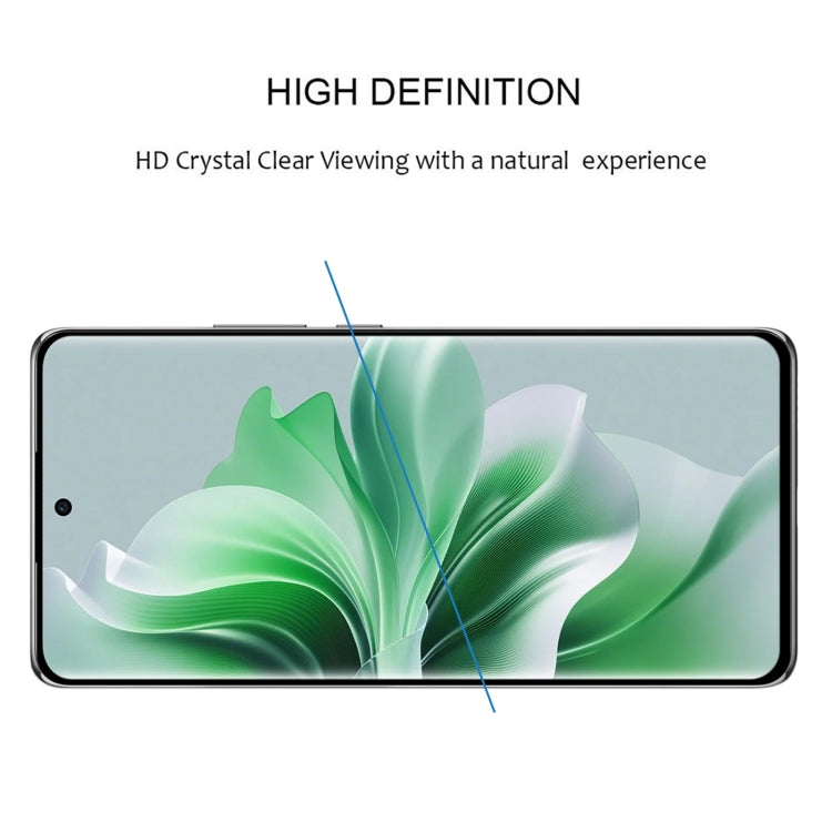 For OPPO Reno11 Pro Global 9H HD 3D Curved Edge Tempered Glass Film(Black) - Reno11 Pro Tempered Glass by buy2fix | Online Shopping UK | buy2fix