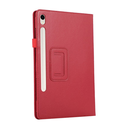 For Samsung Galaxy Tab S9 Ultra Litchi Texture Leather Tablet Case with Holder(Red) - Other Galaxy Tab PC by buy2fix | Online Shopping UK | buy2fix