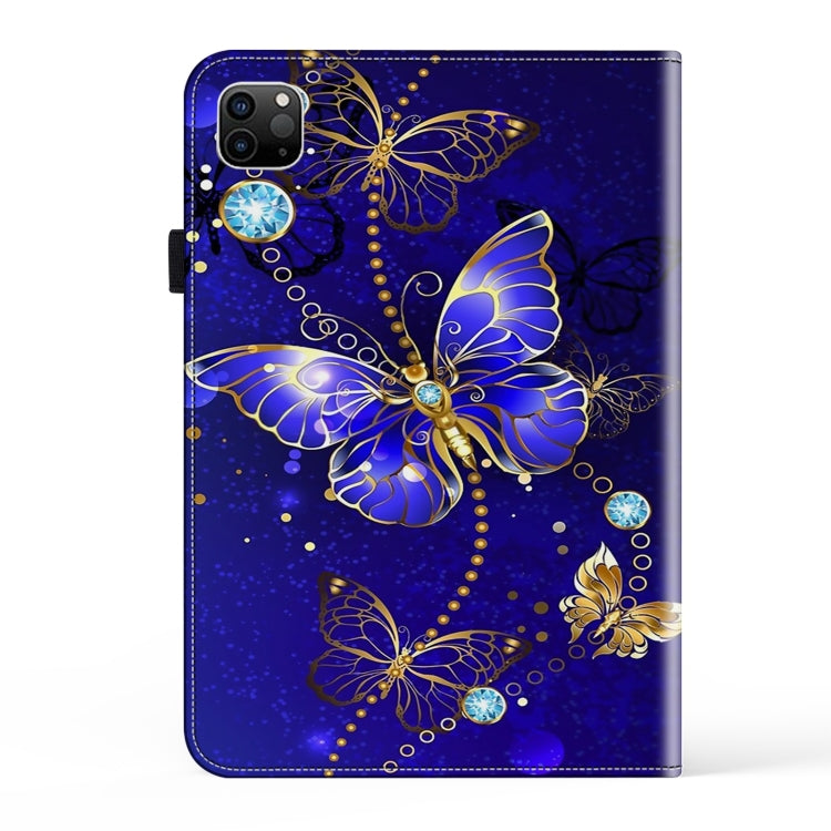 For iPad Air 13 2024 / Pro 12.9 2022 Crystal Texture Painted Leather Tablet Case(Diamond Butterflies) - iPad Pro 12.9 (2022/2021) Cases by buy2fix | Online Shopping UK | buy2fix