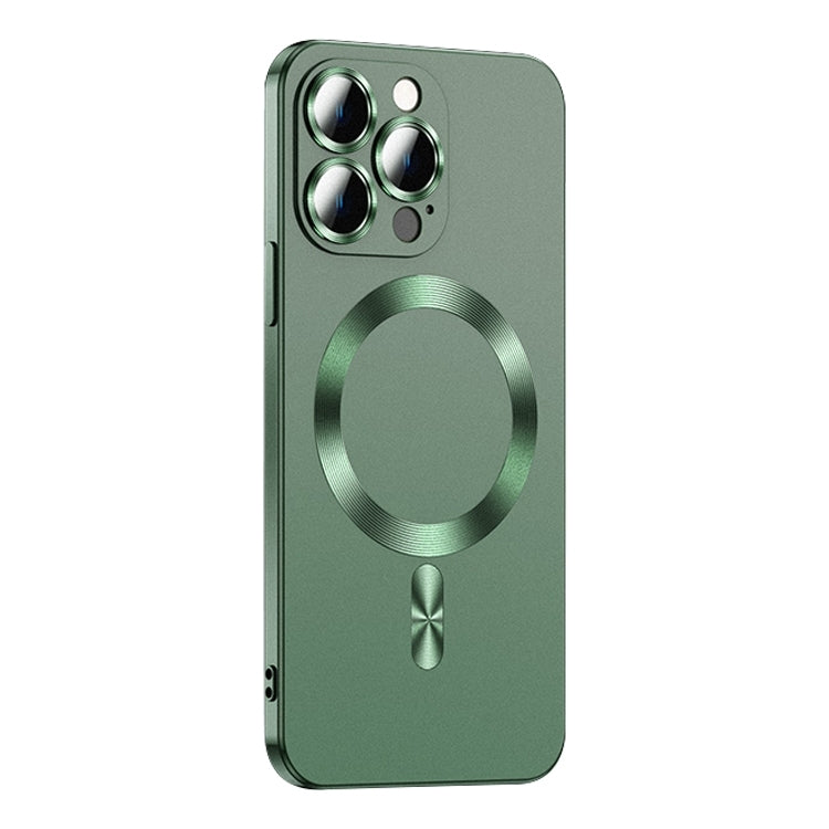 For iPhone 15 Pro Liquid Lens Protector Magsafe Phone Case(Green) - iPhone 15 Pro Cases by buy2fix | Online Shopping UK | buy2fix