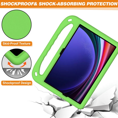 For Samsung Galaxy Tab S9 Handle EVA Shockproof Tablet Case with Holder(Green) - Galaxy Tab S9 Cases by buy2fix | Online Shopping UK | buy2fix