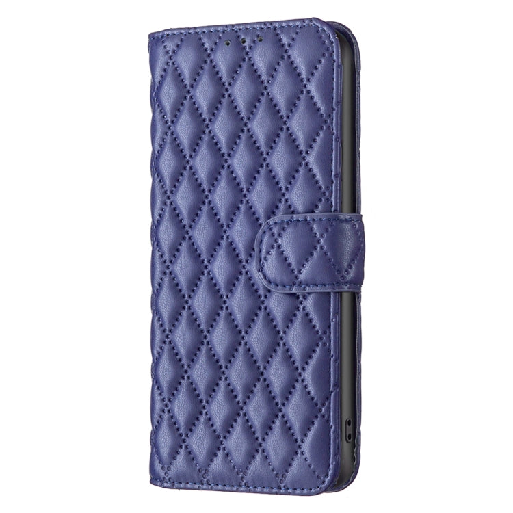 For Xiaomi Redmi Note 13 Diamond Lattice Wallet Leather Flip Phone Case(Blue) - Note 13 Cases by buy2fix | Online Shopping UK | buy2fix