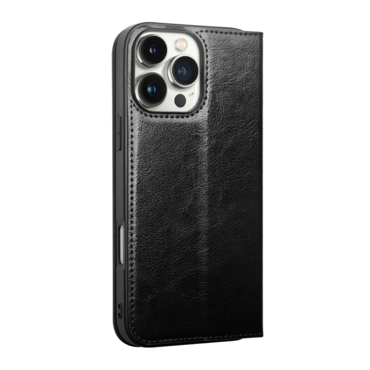 For iPhone 16 Pro QIALINO Classic Genuine Leather Phone Case(Black) - iPhone 16 Pro Cases by QIALINO | Online Shopping UK | buy2fix