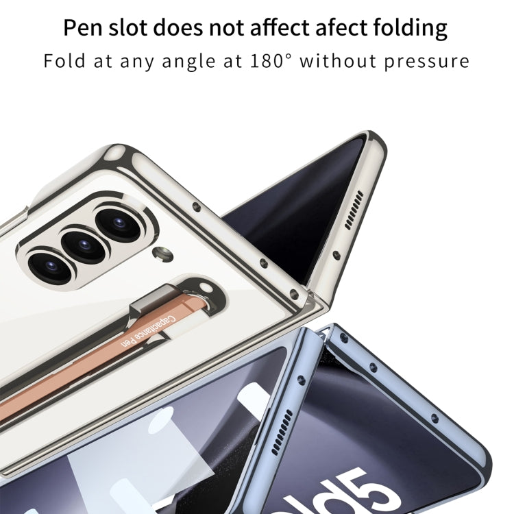 For Samsung Galaxy Z Fold5 5G GKK Integrated PC Phone Case with Pen Slot, No Include Pen(Black) - Galaxy Z Fold5 Cases by GKK | Online Shopping UK | buy2fix