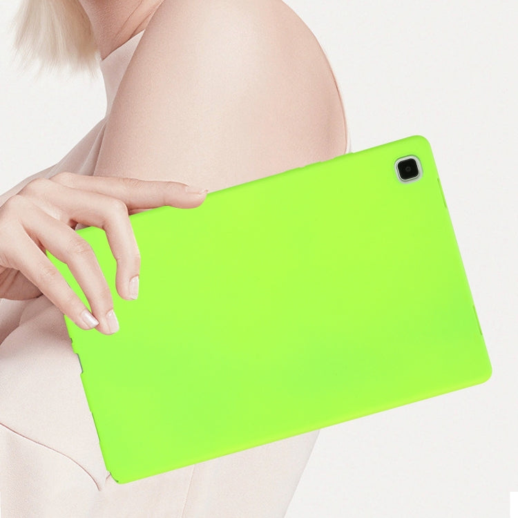 For Samsung Galaxy Tab S9 Oil Spray Skin-friendly TPU Tablet Case(Fluorescent Green) - Galaxy Tab S9 Cases by buy2fix | Online Shopping UK | buy2fix