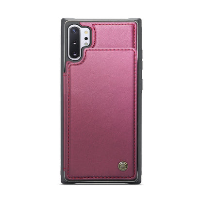 For Samsung Galaxy Note10+ 5G CaseMe C22 Card Slots Holder RFID Anti-theft Phone Case(Wine Red) - Galaxy Phone Cases by CaseMe | Online Shopping UK | buy2fix