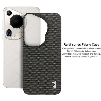 For Huawei Pura 70 Ultra imak Ruiyi Series Cloth Texture PU + PC Phone Case(Black) - Huawei Cases by imak | Online Shopping UK | buy2fix