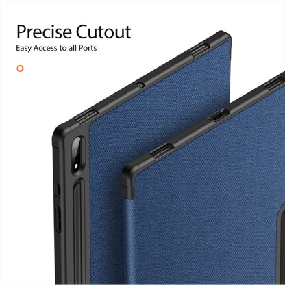 For Samsung Galaxy Tab S10 Ultra DUX DUCIS Domo Series Magnetic Flip Leather Tablet Case(Blue) - Tab S10 Ultra Cases by DUX DUCIS | Online Shopping UK | buy2fix