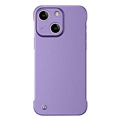 For iPhone 14 Plus Frameless Metallic Paint Hybrid PC Phone Case(Deep Purple) - iPhone 14 Plus Cases by buy2fix | Online Shopping UK | buy2fix