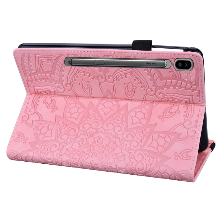 For Samsung Galaxy Tab S9 Ultra Calf Texture Embossed Leather Tablet Case(Pink) - Galaxy Tab S9 Ultra Cases by buy2fix | Online Shopping UK | buy2fix