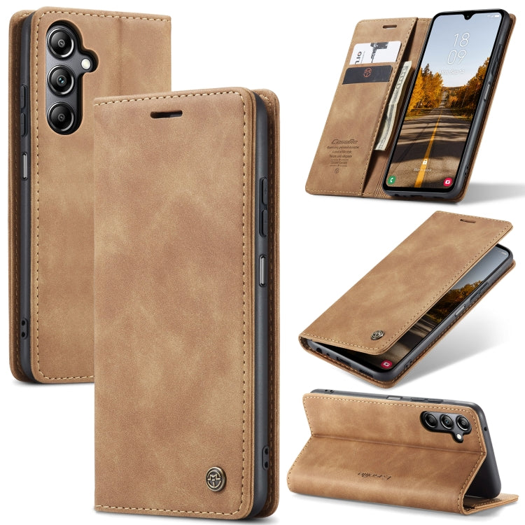 For Samsung Galaxy A05s CaseMe 013 Multifunctional Horizontal Flip Leather Phone Case(Brown) - Galaxy Phone Cases by CaseMe | Online Shopping UK | buy2fix