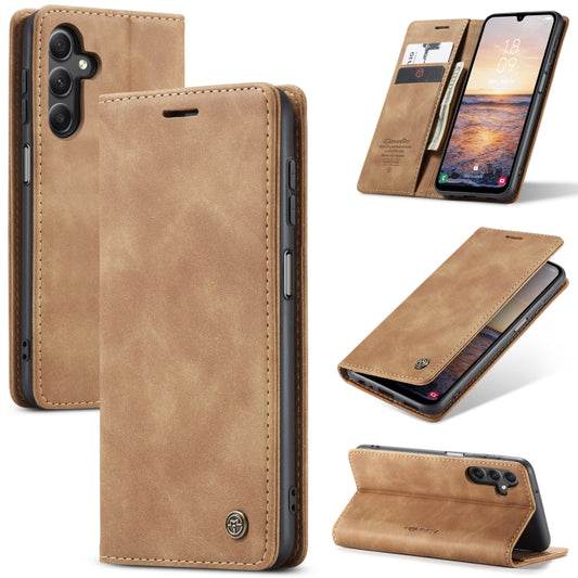 For Samsung Galaxy A25 5G CaseMe 013 Multifunctional Horizontal Flip Leather Phone Case(Brown) - Galaxy Phone Cases by CaseMe | Online Shopping UK | buy2fix