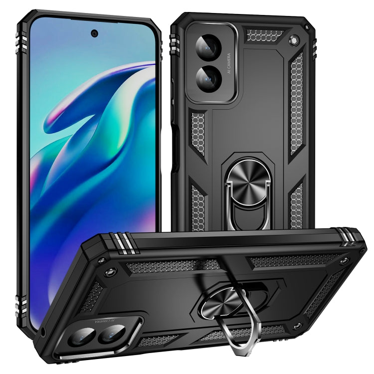 For Motorola Moto G Power 5G 2024 Shockproof TPU + PC Phone Case with Holder(Black) - Motorola Cases by buy2fix | Online Shopping UK | buy2fix