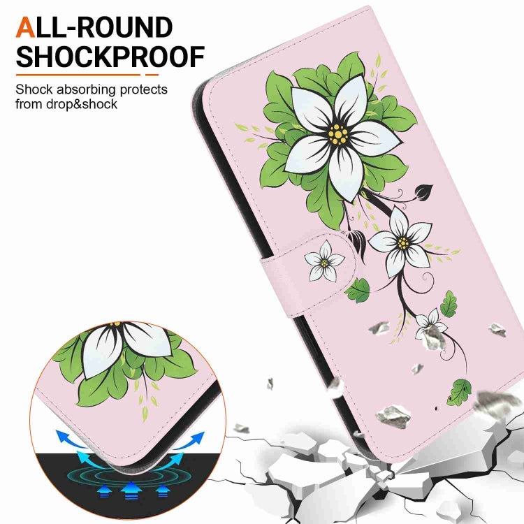 For Xiaomi 13 5G Crystal Texture Colored Drawing Leather Phone Case(Lily) - 13 Cases by buy2fix | Online Shopping UK | buy2fix