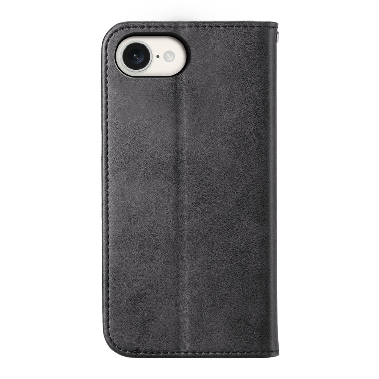 For iPhone SE 2024 Cubic Grid Calf Texture Magnetic Leather Phone Case(Black) - More iPhone Cases by buy2fix | Online Shopping UK | buy2fix