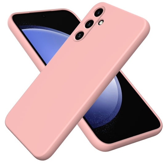 For Samsung Galaxy A55 5G Pure Color Liquid Silicone Shockproof Full Coverage Phone Case(Pink) - Galaxy Phone Cases by buy2fix | Online Shopping UK | buy2fix