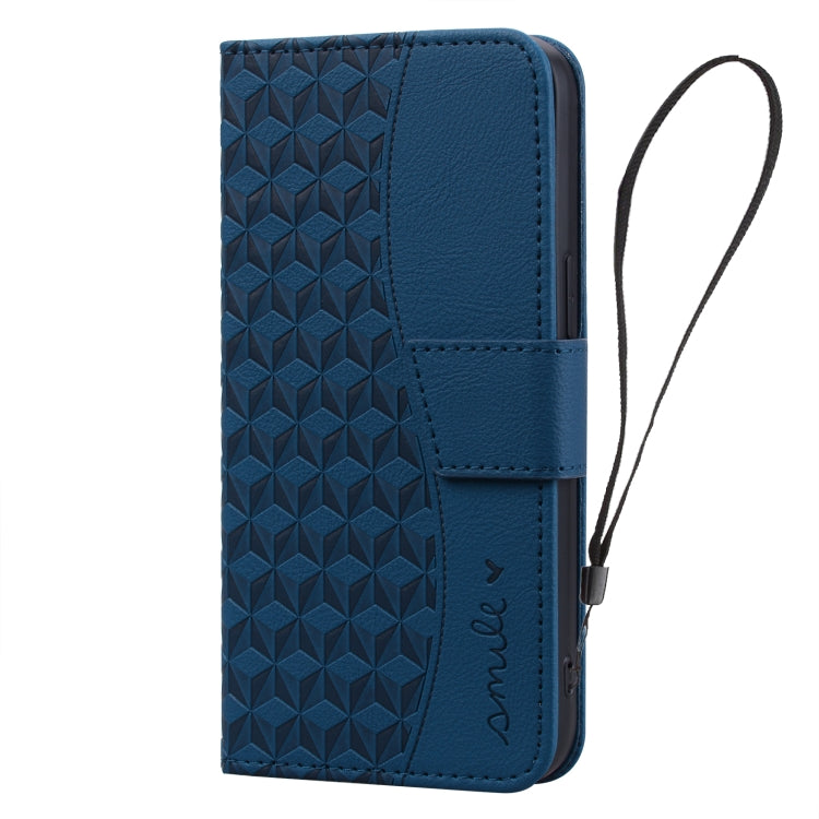 For iPhone 16 Pro Business Diamond Buckle Leather Phone Case with Lanyard(Royal Blue) - iPhone 16 Pro Cases by buy2fix | Online Shopping UK | buy2fix