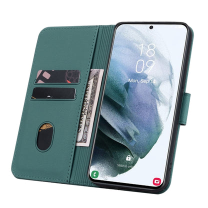 For Samsung Galaxy S23+ 5G Diamond Buckle Leather Phone Case with Lanyard(Green) - Galaxy S23+ 5G Cases by buy2fix | Online Shopping UK | buy2fix