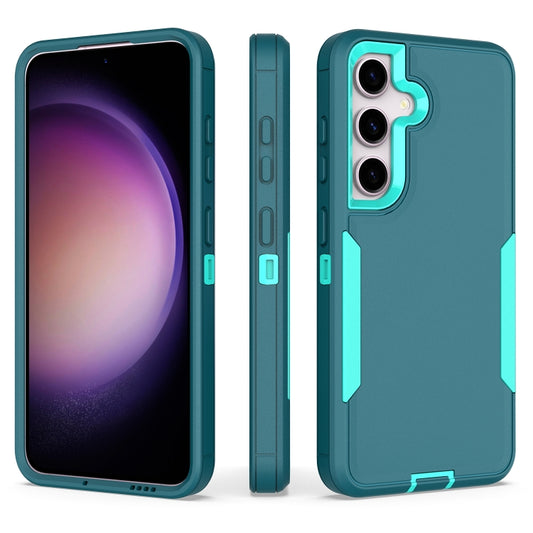 For Samsung Galaxy S25+ / S24+ 5G Magnetic 2 in 1 PC Hybrid TPU Phone Case(Blue+Blue Green) - Galaxy S24+ 5G Cases by buy2fix | Online Shopping UK | buy2fix