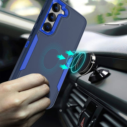 For Samsung Galaxy S25 Ultra / S24 Ultra 5G Magnetic 2 in 1 PC Hybrid TPU Phone Case(Blue+Blue Green) - Galaxy S24 Ultra 5G Cases by buy2fix | Online Shopping UK | buy2fix