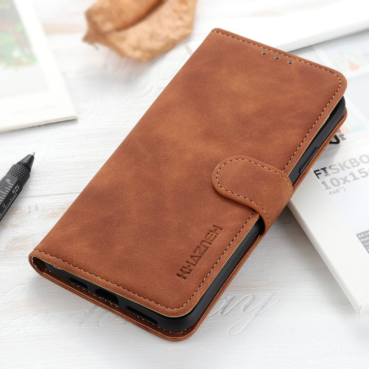 For Google Pixel 9 KHAZNEH Retro Texture Flip Leather Phone Case(Brown) - Google Cases by buy2fix | Online Shopping UK | buy2fix