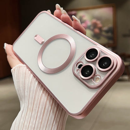 For iPhone 16 Pro Max MagSafe Magnetic Frosted TPU Phone Case(Pink) - iPhone 16 Pro Max Cases by buy2fix | Online Shopping UK | buy2fix