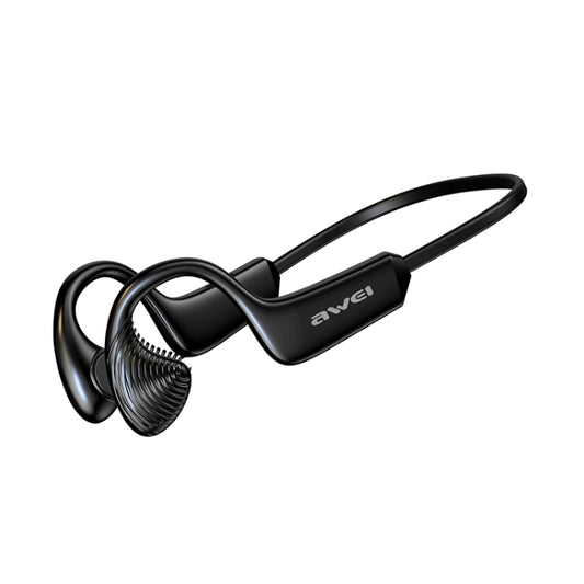AWEI A896BL Air Conduction Sports Bluetooth Earphones Support TF Card(Black) - Sport Earphone by awei | Online Shopping UK | buy2fix