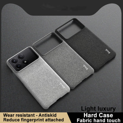 For Xiaomi Redmi K70 5G/K70 Pro 5G imak Ruiyi Series Cloth Texture PU + PC Phone Case(Light Grey) - K70 Pro Cases by imak | Online Shopping UK | buy2fix