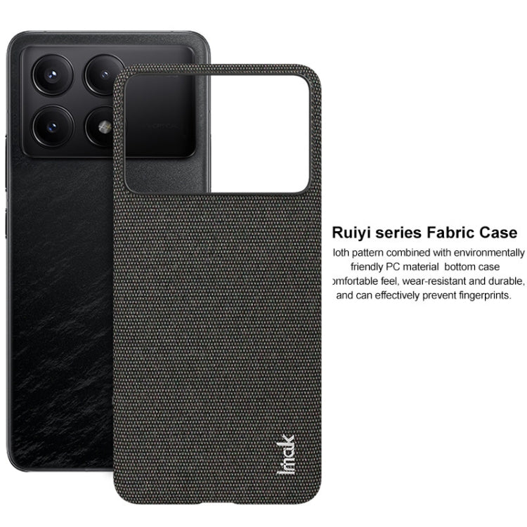 For Xiaomi Redmi K70 5G/K70 Pro 5G imak Ruiyi Series Cloth Texture PU + PC Phone Case(Light Grey) - K70 Pro Cases by imak | Online Shopping UK | buy2fix