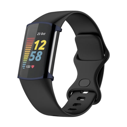 For Fitbit Charge 6 / 5 Full Coverage TPU Electroplated Watch Protective Case(Midnight Blue) - Watch Cases by buy2fix | Online Shopping UK | buy2fix