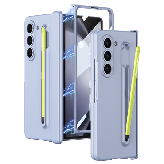 For Samsung Galaxy Z Fold5 5G GKK Magnetic Integrated Phone Case with Pen Slots, No Include Pen(Blue) - Galaxy Z Fold5 Cases by GKK | Online Shopping UK | buy2fix