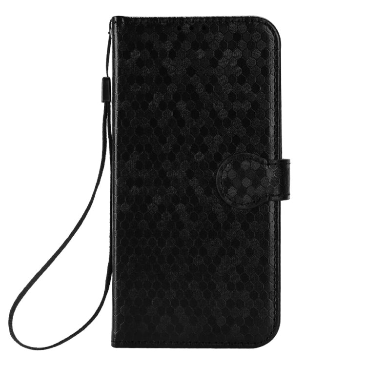 For Infinix Hot 40 / Hot 40 Pro 4G 2024 Honeycomb Dot Texture Leather Phone Case(Black) - Infinix Cases by buy2fix | Online Shopping UK | buy2fix