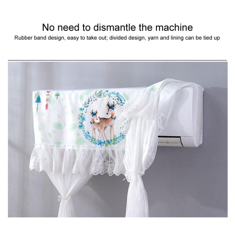 Do Not Take Dust-proof And Anti Direct Blowing Simple Wind Hanging Machine Air Conditioner Moon Cover, Size:Width 98 × Thickness 20 × Height 90cm(Garland Deer) - Dust Covers by buy2fix | Online Shopping UK | buy2fix