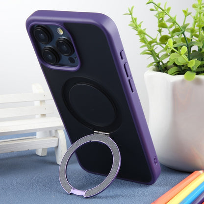 For iPhone 15 Pro Max DFANS DESIGN Frosted Magsafe Magnetic Holder Phone Case(Purple) - iPhone 15 Pro Max Cases by DFANS DESIGN | Online Shopping UK | buy2fix