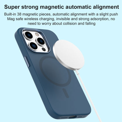 For iPhone 15 Pro Mutural Karen Series Liquid Silicone Magsafe Phone Case(Navy Blue) - iPhone 15 Pro Cases by Mutural | Online Shopping UK | buy2fix