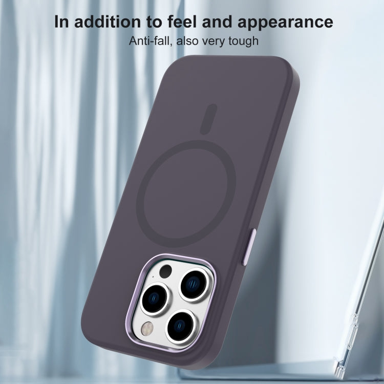 For iPhone 15 Pro Max Mutural Karen Series Liquid Silicone Magsafe Phone Case(Midnight) - iPhone 15 Pro Max Cases by Mutural | Online Shopping UK | buy2fix
