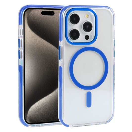 For iPhone 15 Pro Max Mutural Cushion Series MagSafe Magnetic Phone Case(Blue) - iPhone 15 Pro Max Cases by Mutural | Online Shopping UK | buy2fix