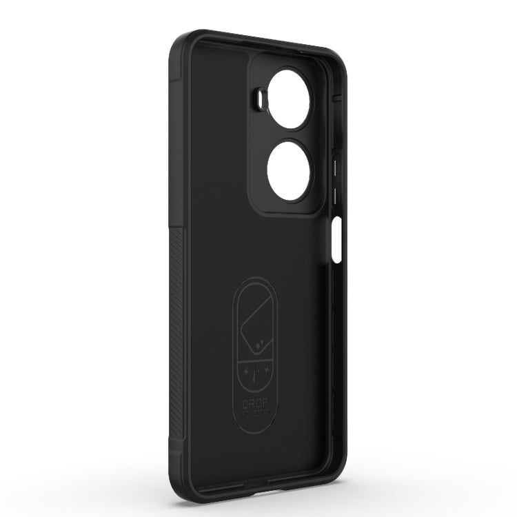 For Huawei nova 11 SE Magic Shield TPU + Flannel Phone Case(Black) - Huawei Cases by buy2fix | Online Shopping UK | buy2fix