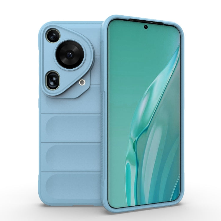 For Huawei Pura 70 Ultra Magic Shield TPU + Flannel Phone Case(Light Blue) - Huawei Cases by buy2fix | Online Shopping UK | buy2fix