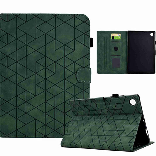 For Samsung Galaxy Tab A9+ Rhombus TPU Smart Leather Tablet Case(Green) - Galaxy Tab A9+ by buy2fix | Online Shopping UK | buy2fix