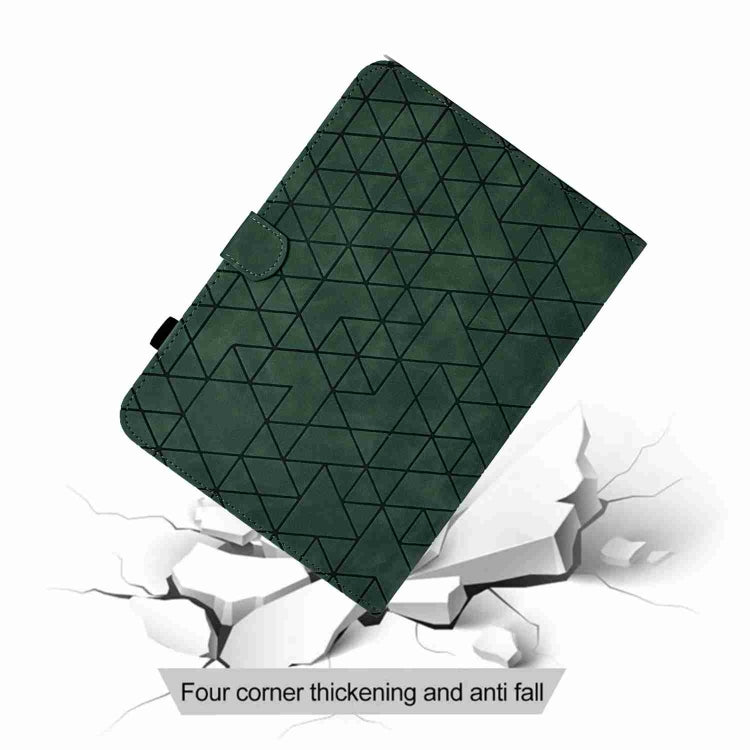 For Samsung Galaxy Tab S9 Rhombus TPU Smart Leather Tablet Case(Green) - Galaxy Tab S9 Cases by buy2fix | Online Shopping UK | buy2fix