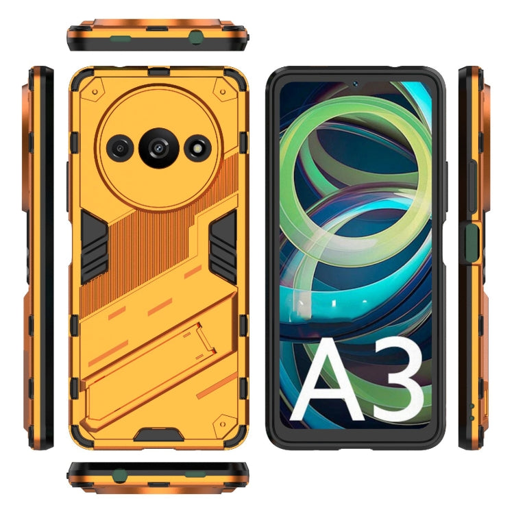 For Xiaomi Redmi A3 4G Global Punk Armor 2 in 1 PC + TPU Phone Case with Holder(Orange) - Xiaomi Cases by buy2fix | Online Shopping UK | buy2fix